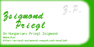 zsigmond priegl business card